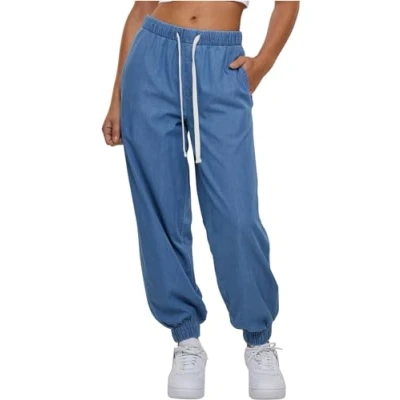 Abbildung von Urban Classics Jeans Tapered Fit, Damen, Größe: Large, Skyblue washed