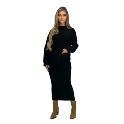 Abbildung von Mississhop Strickkleid Strickset Strickanzug Rock Pullover Damen M.395