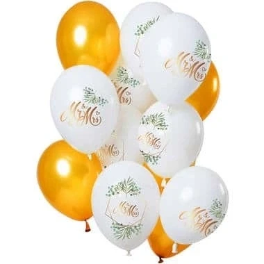 Abbildung von Ballon Set der Hochzeit Mr &amp; Mrs 12 Stücke
