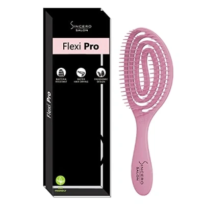 Abbildung von Sincero Salon Flexi Pro Haarbürste Rosa Antistatisch Wet Brush für Damen Ideal Lange Haare &amp; Locken Bürste Ohne Ziepen Hair Umweltfreundlich