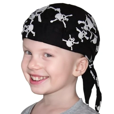 Abbildung von BestSaller Kostüm Piraten Bandana Tuch mit Totenköpfen, aus 100% Baumwolle
