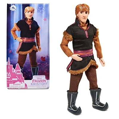 Abbildung von Disney Store Offizielle Kristoff Puppe für Kinder, Die Eiskönigin, 32 cm, vollbewegliche mit ausgearbeitetem Haar und Sherpastiefeln, geeignet ab 3 Jahren