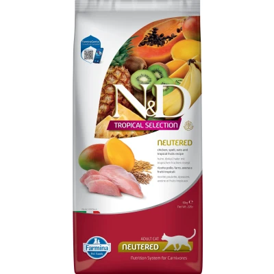 Abbildung von N&amp;D Tropical Futter für kastrierte Katzen Huhn 10 kg
