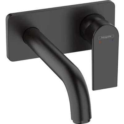Abbildung von hansgrohe Waschtischarmatur &quot;Vernis Shape&quot;, Unterputz für Wandmontage mit Auslauf 20,7cm