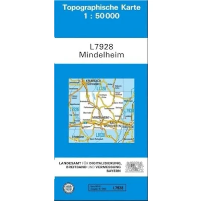 Abbildung von TK50 L7928 Mindelheim: Topographische Karte 1:50000 (TK50 Bayern)