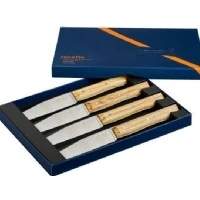 Abbildung von Opinel Facette Olive Tafelmesserset 4 teilig