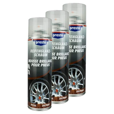 Abbildung von Presto 3X REIFENGLANZ Schaum Reifen Glanz Reiniger Pflege 500 ml 157189
