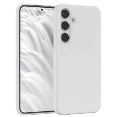 Abbildung von EAZY CASE Premium Silikon Handyhülle kompatibel mit Samsung Galaxy S24 Plus, Slimcover Kameraschutz und Innenfutter, Silikonhülle, Schutzhülle, Bumper, Handy Case, Hülle, Softcase, Schwarz