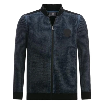 Abbildung von Jan Vanderstorm Halsten Strickjacke, Herren, Größe: Large, Blau