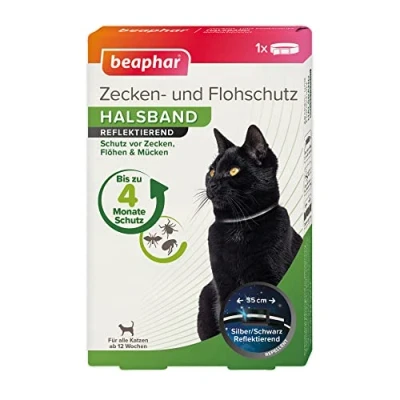 Abbildung von Beaphar Zeckenhalsband Zecken und Flohschutz Halsband reflektierend für Katzen 35