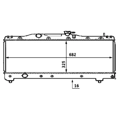 Abbildung von MAHLE ORIGINAL CR 533 000S Kühler, Motorkühlung für Fahrzeuge mit/ohne Klimaanlage 325 682 16 Kühlrippen gelötet TOYOTA: Carina E Limousine