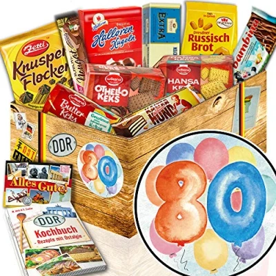 Abbildung von Keks Geschenke/DDR Geschenk / 80 Geburtstag Geschenke Frau 80.