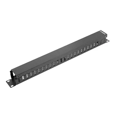 Abbildung von Lanberg Kabelorganizer METALICO 1U Typ A Rack 19 Schwarz