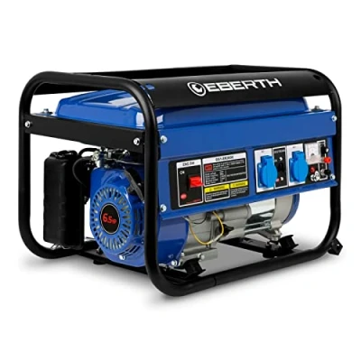 Abbildung von EBERTH Stromerzeuger, 3,00 in kW, Notstromaggregat, 6,5 PS Benzinmotor, 4 Takt, 2x 230V, 1x 12V