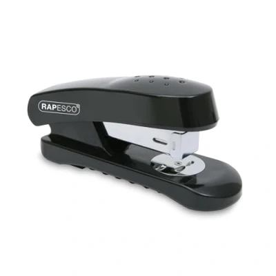 Abbildung von Rapesco R53800B1 Snapper Halbstreifen Hefter, 20 Blatt Heftleistung, Schwarz