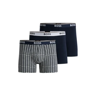 Abbildung von BOSS Power 3 PACK Panties, Herren, Größe: Medium, Black/dark blue