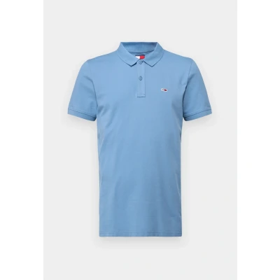 Abbildung von Tommy Jeans Placket Poloshirt, Herren, Größe: 44, Colorado blue