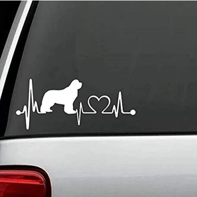 Abbildung von SUPERSTICKI Herzschlag Heartbeat Neufundländer 25cm Aufkleber,Autoaufkleber,Sticker,Decal,Wandtattoo, aus Hochleistungsfolie,UV&amp;waschanlagenfest,