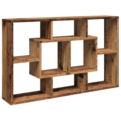 Abbildung von vidaXL Wandregal Altholz 85x16x52,5 cm Holzwerkstoff, Wandablage, schwebendes Regal, Ausstellungsregal, Schweberegal, Hängeregal, Bücherregal