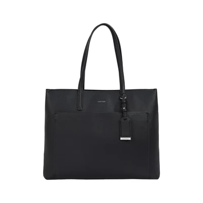 Abbildung von Calvin Klein MUST Medium Shopper Caviar Shopping Bag, Damen, Größe: One Size, Black