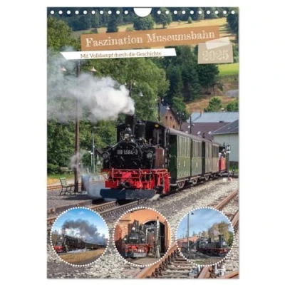 Abbildung von Faszination Museumsbahn (Wandkalender 2025 DIN A4 hoch), CALVENDO Monatskalender