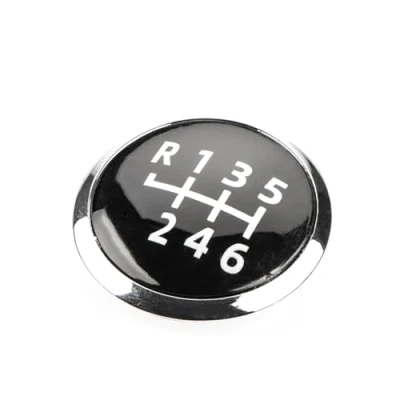 Abbildung von LST Schaltknauf Hebel Emblem Plakette 6 Gang chromfarben TRANS VI T6