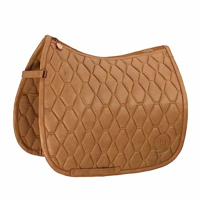 Abbildung von Eskadron Platinum Dressursatteldecke Metallic Faux Leather Cognac Warmblut