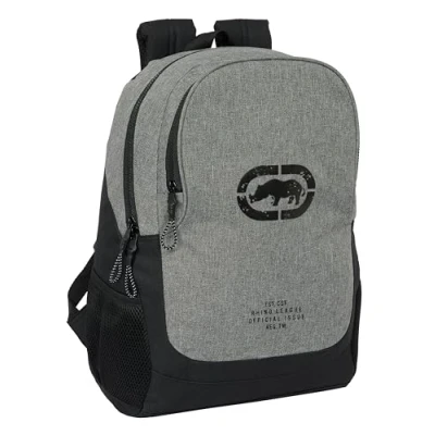 Abbildung von Safta ECKO UNLTD RHINO Schulrucksack für Kinder, ideal Kinder verschiedener Altersgruppen, bequem und vielseitig, Qualität Widerstandsfähigkeit, 32 x 16 44 cm, Grau/Schwarz,