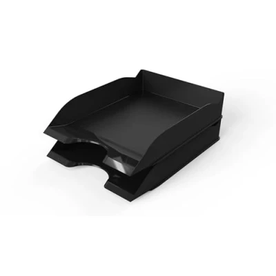 Abbildung von Durable Briefablageschale BASIC A4, schwarz, Abflagefächer stapelbar, 6 Stück, 1701674060