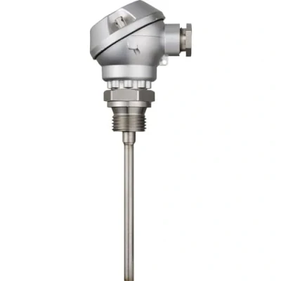 Abbildung von Jumo Temperatursensor Fühler Typ Pt100 50 bis 400 C Länge 100 mm Fühlerbreite 6