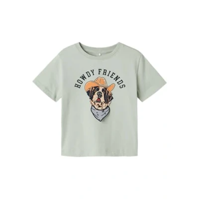 Abbildung von Name it Tshirt print für Kinder, Größe: 104, Aqua gray