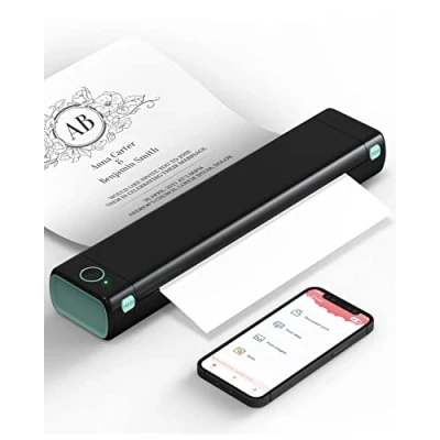 Abbildung von Phomemo M08F Mobiler Drucker A4 für Unterwegs Bluetooth Kleiner Thermodrucker Portable Printer Kompatibel mit Android und iOS, Unterstützt Thermopapier