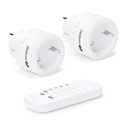 Abbildung von conecto Funksteckdose Funk Steckdosen Set 2300 Watt Funksteckdose, Weiß, 2er, 2 St.