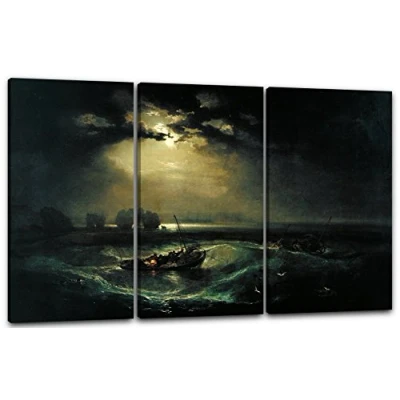 Abbildung von Printed Paintings Leinwand 3 teilig(120x80cm): William Turner Fischer auf See