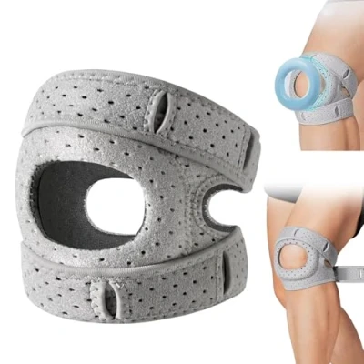 Abbildung von LEWBDF Kniebandage für Männer/Damen, Verstellbarer Bandage Knie, Meniskus Läuferknie, Arthritis, Springerknie, Heilung Nach Tennis Verletzungen, Pain Relief Knee Braces (L)