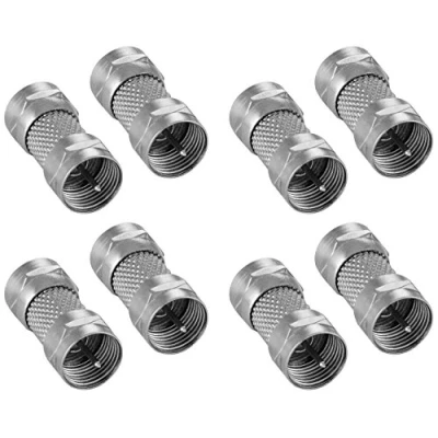 Abbildung von Poppstar 8X Sat Adapter F Kupplung (F Stecker auf Stecker), silbern