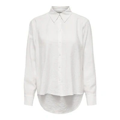 Abbildung von ONLY Langarm Hemdbluse, Damen, Größe: Large, Cloud dancer