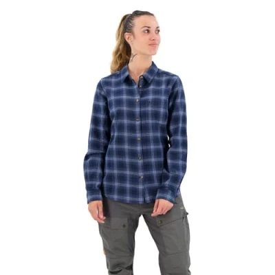 Abbildung von Fjallraven 89833 555 534 Övik Flannel Shirt W Damen Dark Navy Indigo Blue Größe M