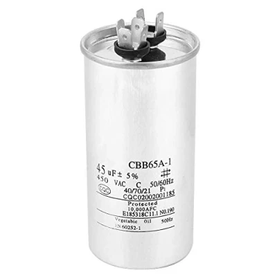 Abbildung von Kondensator,Capacitor CBB65 45UF 450V Kondensator Aluminiumfolie Klimaanlage Kompressor Startkondensator Aluminiumgehäuse Waschmaschine