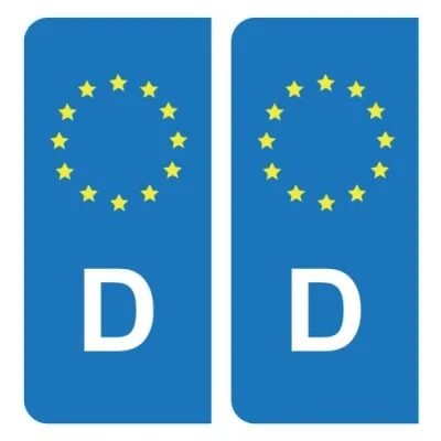 Abbildung von HADEXIA Aufkleber, Nummernschild, D, Deutschland, EU, Blau