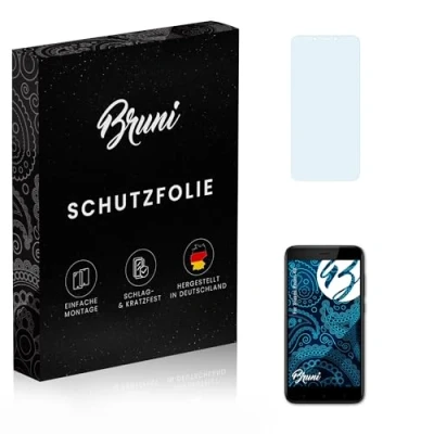 Abbildung von Bruni Schutzfolie kompatibel mit Xiaomi Redmi 4X Folie, glasklare Displayschutzfolie (2X)