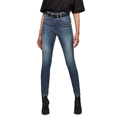 Abbildung von G STAR RAW Damen Kafey Ultra High Skinny Jeans, Blau (worn in gravel blue D15578 C431 B844), 27W / 30L