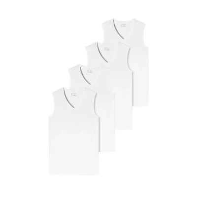 Abbildung von Schiesser 4PACK Unterhemd/shirt, Herren, Größe: Medium, Weiss