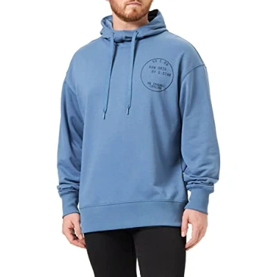 Abbildung von G STAR RAW Herren Back Graphic Loose Hooded Sweatshirt, Blau (azul D22233 A613 2182), S