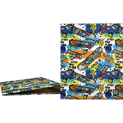 Abbildung von Grafoplás Aktenordner A4 4 gemischte Ringe 25 mm Bits&amp;Bobs Pop Up Desing Kollektion Street FSC zertifiziert
