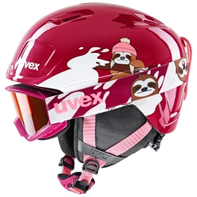 Abbildung von UVEX Heyya Set (Speedy Pro) Berry/White Sloth 46 50 cm Skihelm