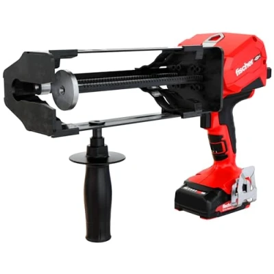 Abbildung von fischer Akku Auspressgerät FIS DB SL Pro, zum kräfteschonenden Auspressen, mit Dosierfunktion und Geschwindigkeitsanpassung, ergonomisches Design für optimale Handhabung, Ladegerät &amp;