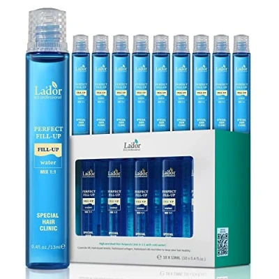Abbildung von LA&#039;DOR Perfect Hair Fill Up Professional Salon Care, 10 x 13 ml, Keratin Haarbehandlung, Protein Keramid, Kollagen, für ein glattes und gesundes Haarergebnis