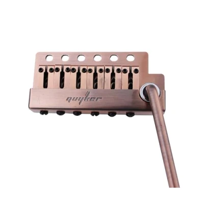 Abbildung von Guyker GG1009A Gitarren Tremolo Steg, Saitenabstand, 10,8 mm, mit Messing Sattel und Messingblock Feder Kralle, Pop In Vibrato Bar, komplettes Installationsset, Bronze
