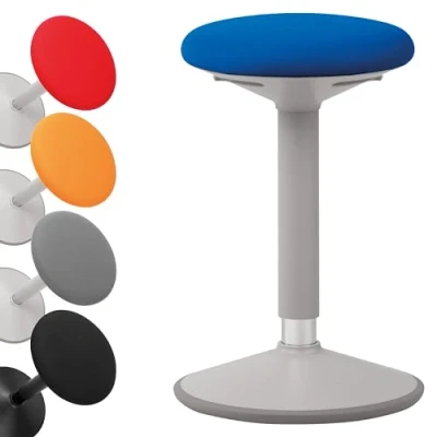 Abbildung von boho office® Stehhilfe, ergonomische Sitzhilfe in Blau Grau, höhenverstellbar von 56 81 cm